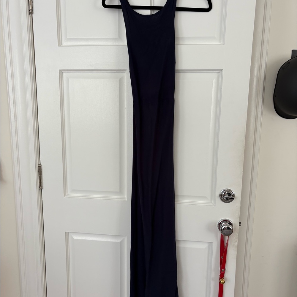 Reformation Elegant Navy Blue Maxi Dress